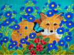 JP Needlepoint - Fox in the Flower Garden